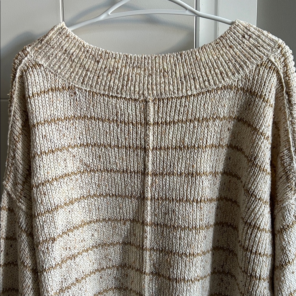 FREE PEOPLE Starlit striped sweater *beige/oatmeal* - Picture 9 of 14